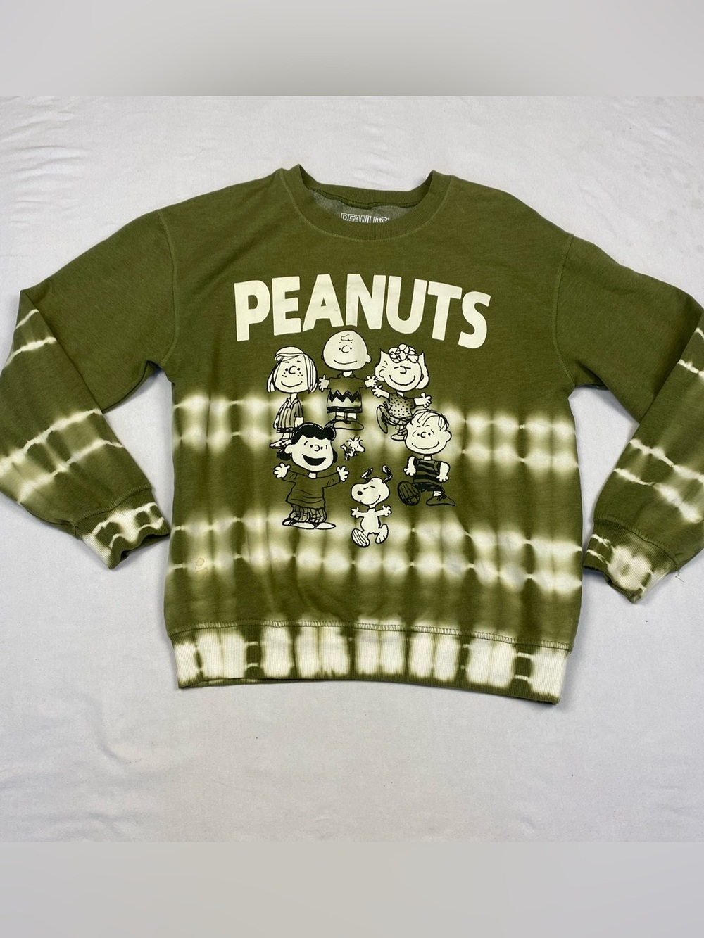 Peanuts Olive & Cream Tie-Dye Sweatshirt
